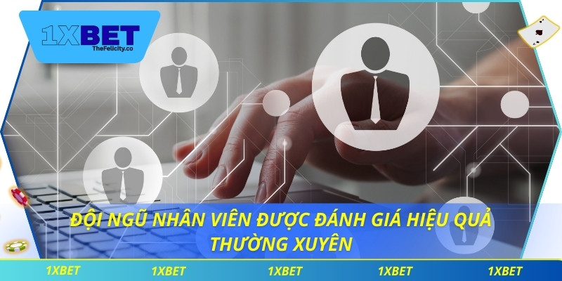 Đội ngũ nhân viên được đánh giá hiệu quả thường xuyên
