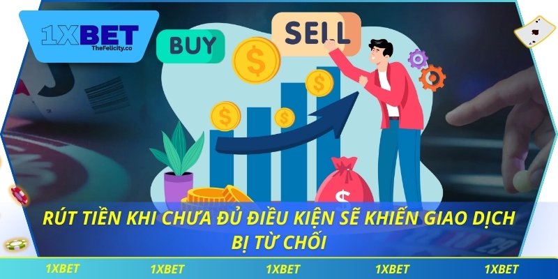 Rút tiền khi chưa đủ điều kiện sẽ khiến giao dịch bị từ chối