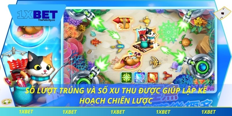 Bắn Cá Ăn Xu 1xbet - Đem Lại Niềm Vui Và Cơ Hội Nhận Thưởng Số lượt trúng và số xu thu được giúp lập kế hoạch chiến lược